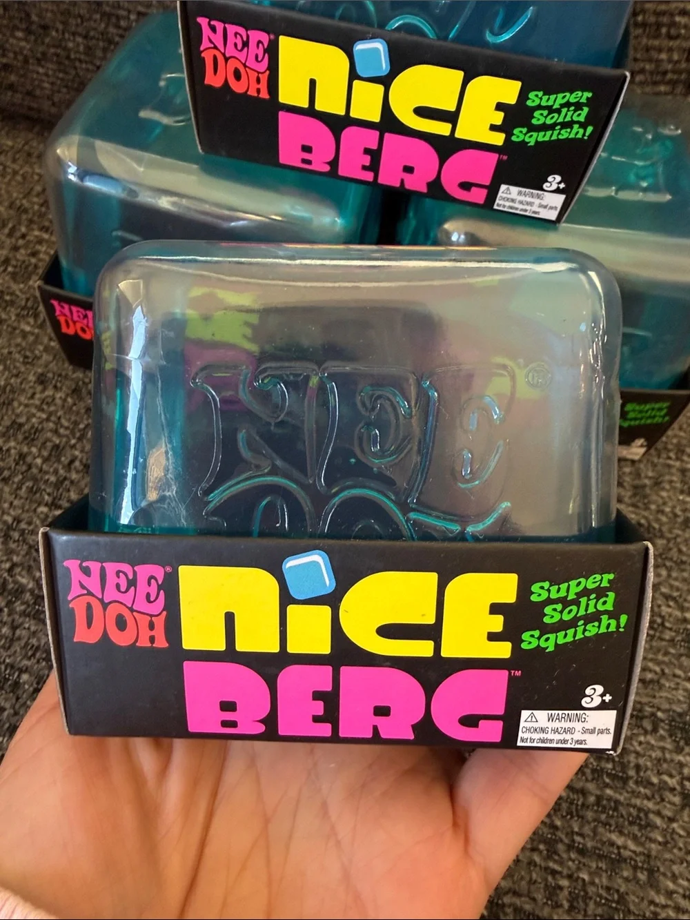 Nickelodeon Nee Doh Nice N' Peke Super Solid Squish - Blue